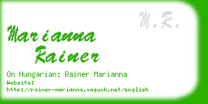 marianna rainer business card